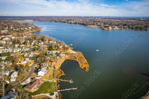 Aerial Drone of Manasquan Brick New Jersey  photo