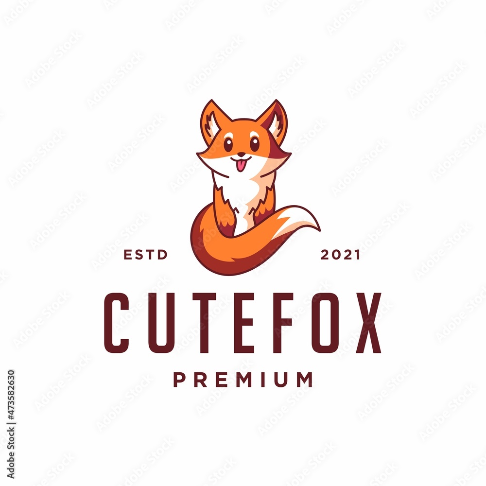 Cute Fox logo vector illustration design Cute Fox logo vector illustration design