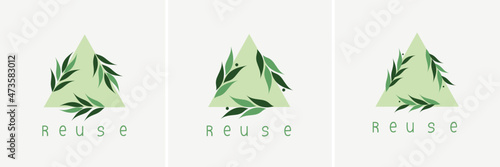 Set of reusable icons. ECO FRIENDLY. Vector illustration design. Zero-waste.
