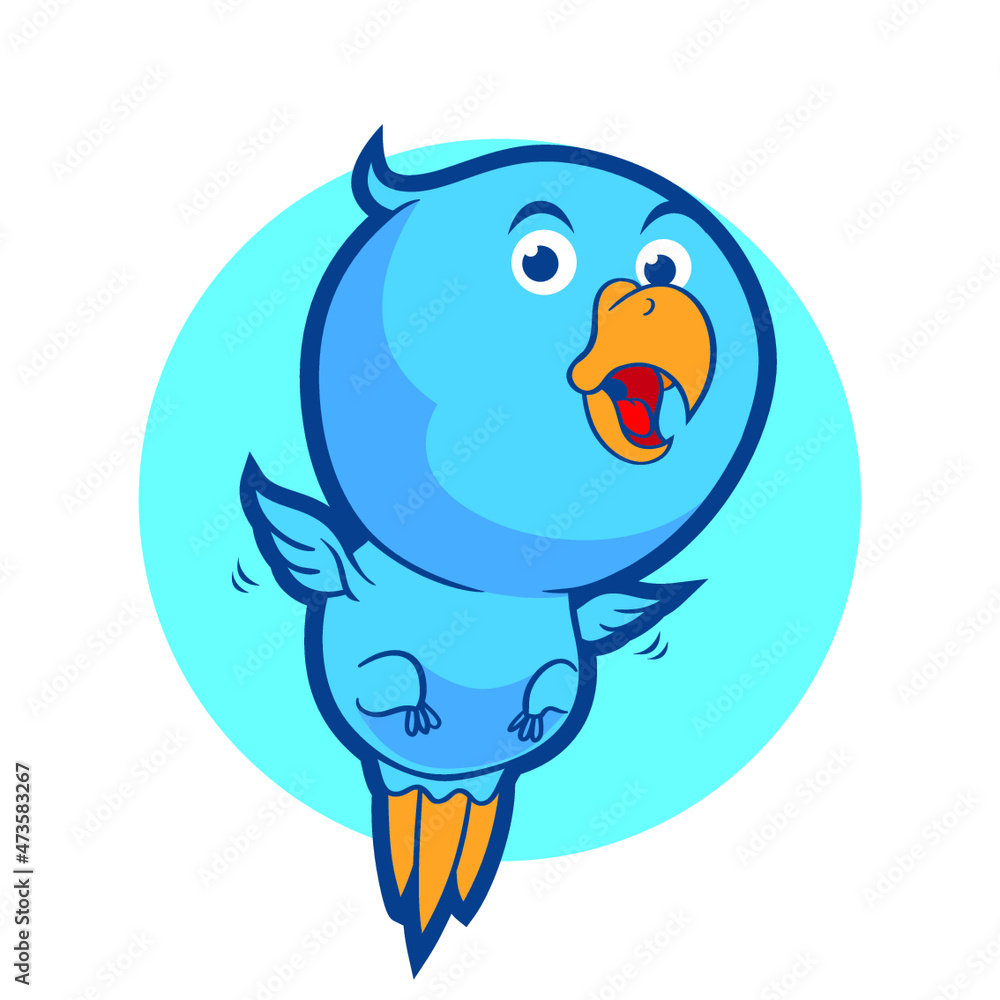 Blue fat bird Blue fat bird