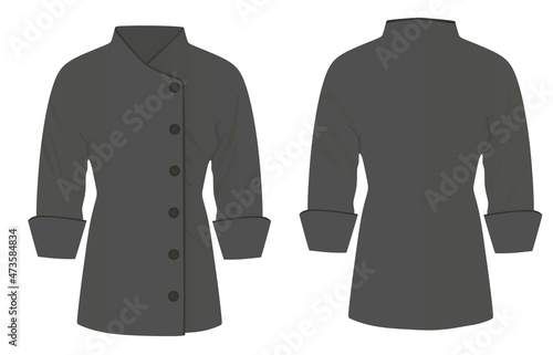 Grey cook uniform. vector illustration