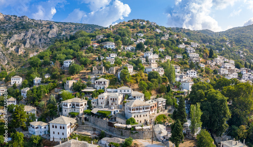 Traditional greek village of Makrinitsa on Pelion mountain in central Greece.  photo