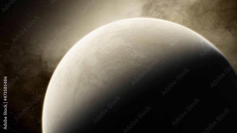 Billions of galaxy in the universe Cosmic art background. Planets and galaxy 3d render