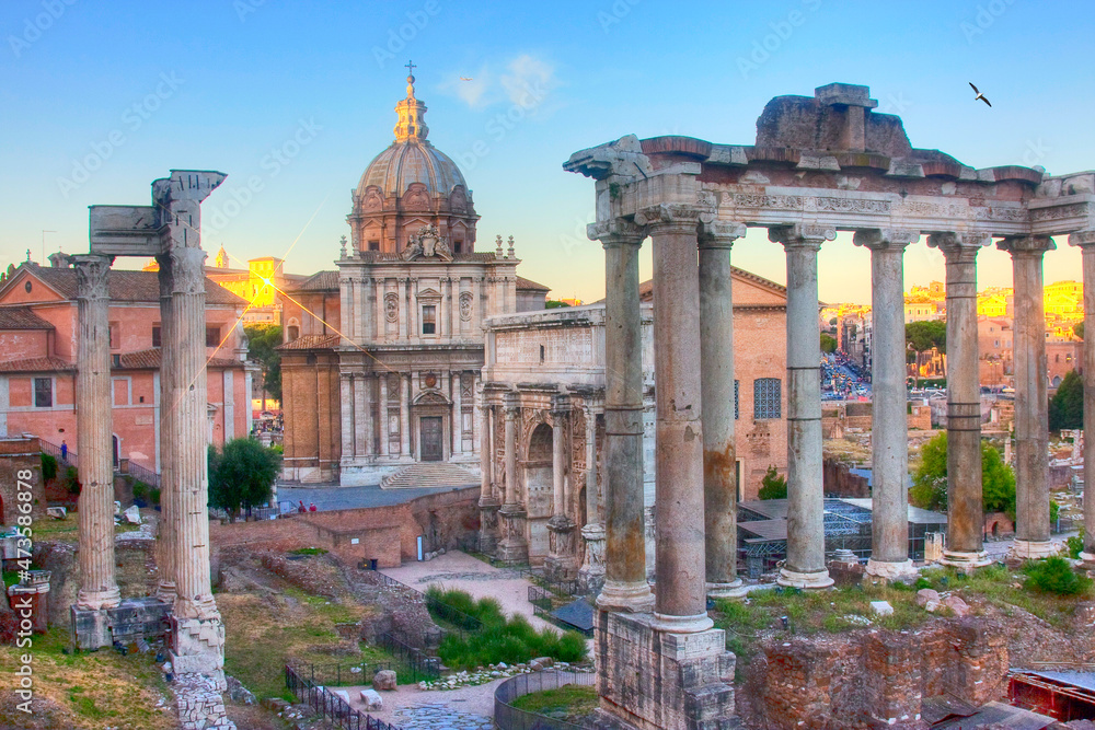 Roman Forum, one of the main attractions of Rome and Italy