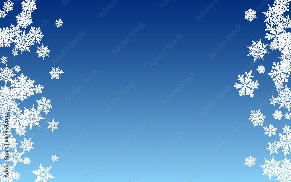 Silver Snow Panoramic Vector Blue Background. Silver Snow Panoramic Vector Blue Background.
