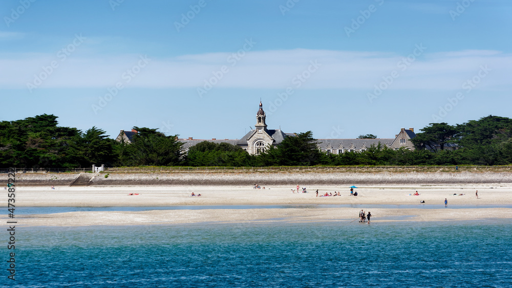 Naklejka premium Pen-Bron peninsula in Loire-Atlantique coast