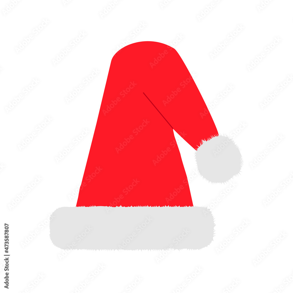 Christmas Santa Claus hat isolated on white background Christmas Santa Claus hat isolated on white background