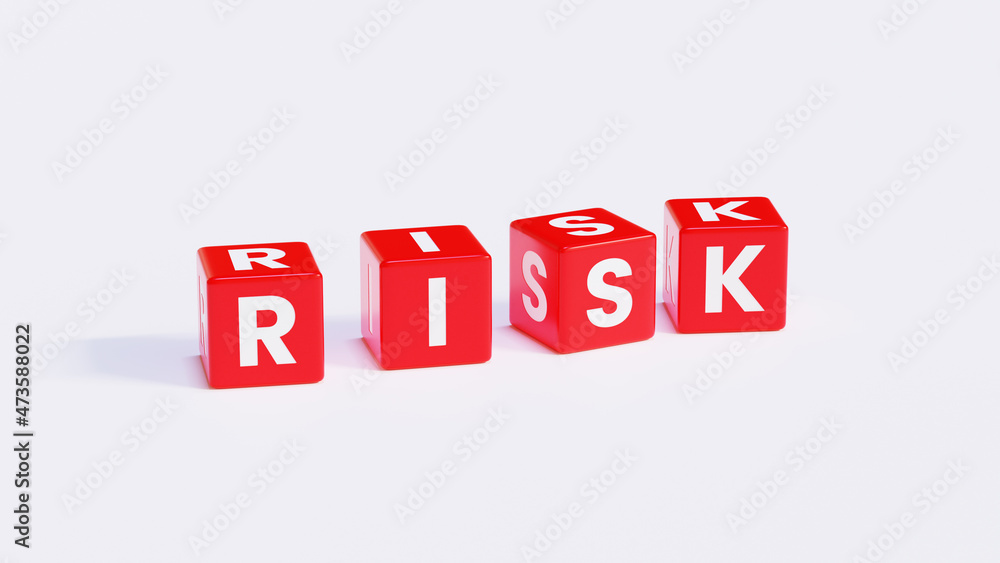 White and Red Risk Crossword Cube With White Background White and Red Risk Crossword Cube With White Background