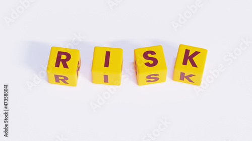 White and Red Risk Crossword Cube With White Background