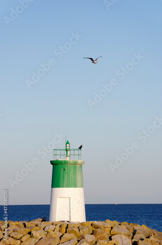 Pornichet lighthouse in Loire-Atlantique coast © hassan bensliman