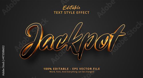 Editable text effect, Luxury Jackpot text effect template