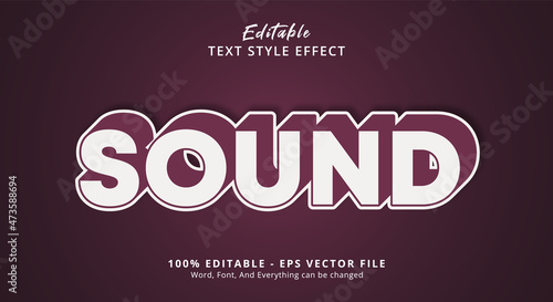 Editable text effect, Sound text effect template