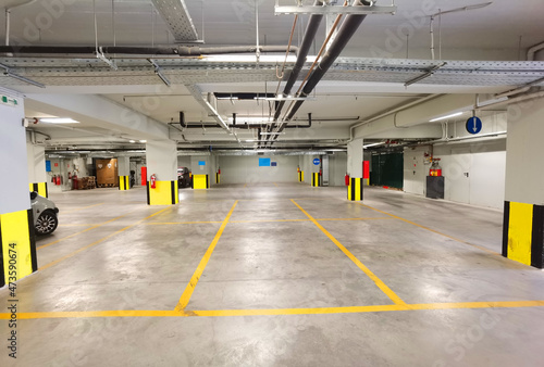 parking internal inside underground modern for cars