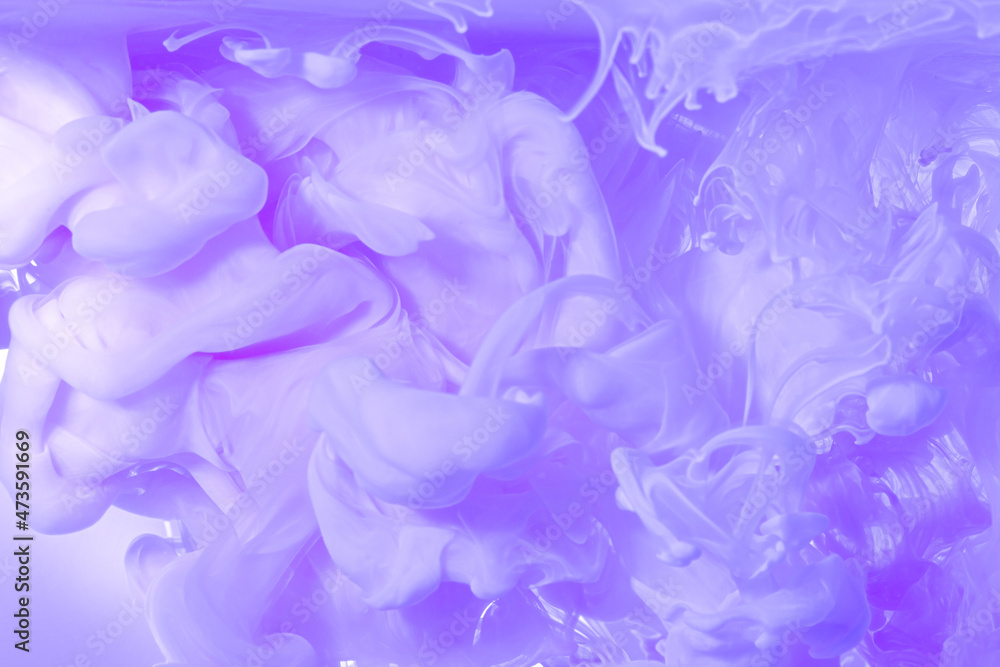 Fototapeta premium Purple gentle romantic background, abstraction, abstraction macro photography ink in water