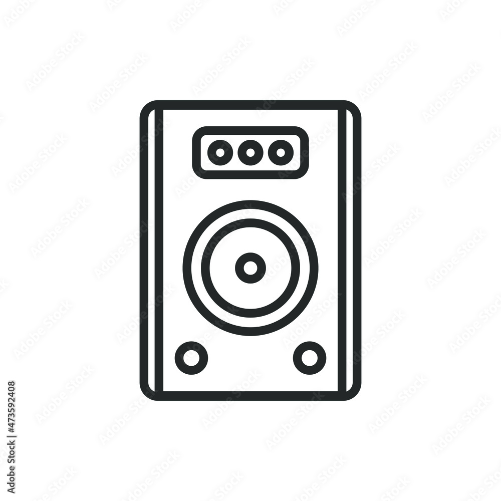 Speaker icon line style isolated on white background. Vector Speaker icon line style isolated on white background. Vector