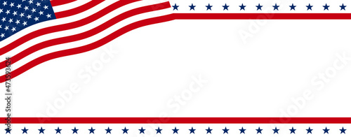 USA patriotic banner background. Vector EPS10.
