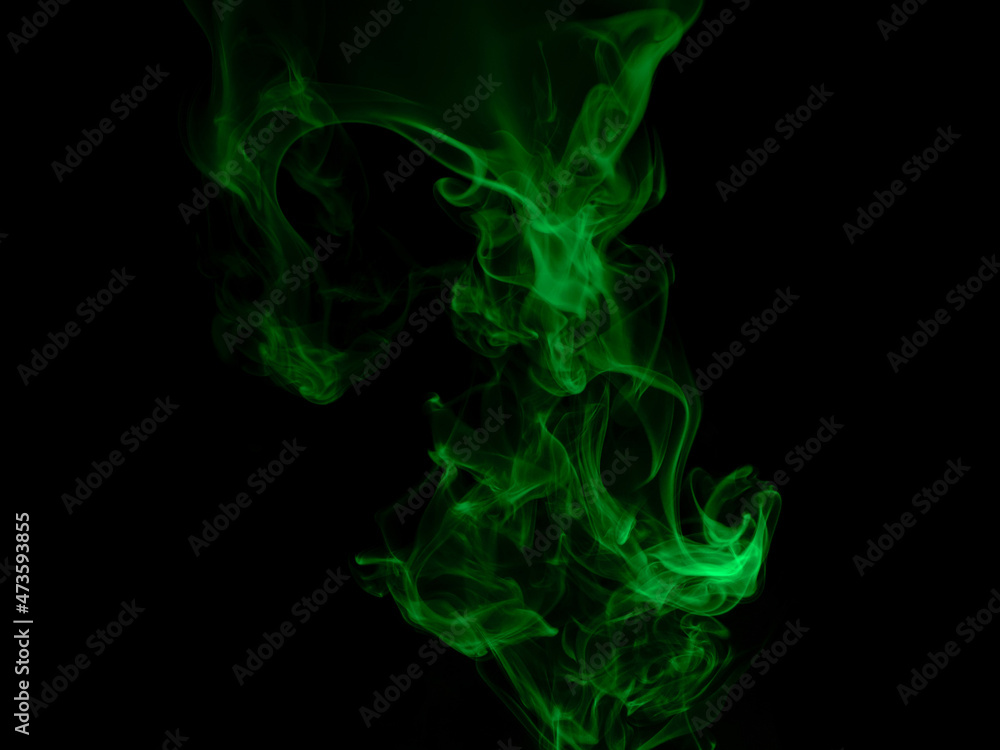 Chaotic mixing smoke creates abstract patterns on a black background Chaotic mixing smoke creates abstract patterns on a black background