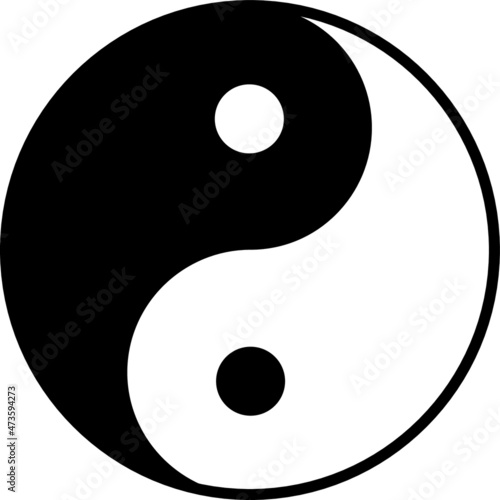 Yin und Yang schwarz weiß