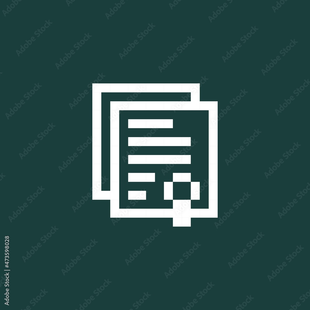 Paper icon pixel art. Draw a picture on the blackboard. Vector illustration. Paper icon pixel art. Draw a picture on the blackboard. Vector illustration.