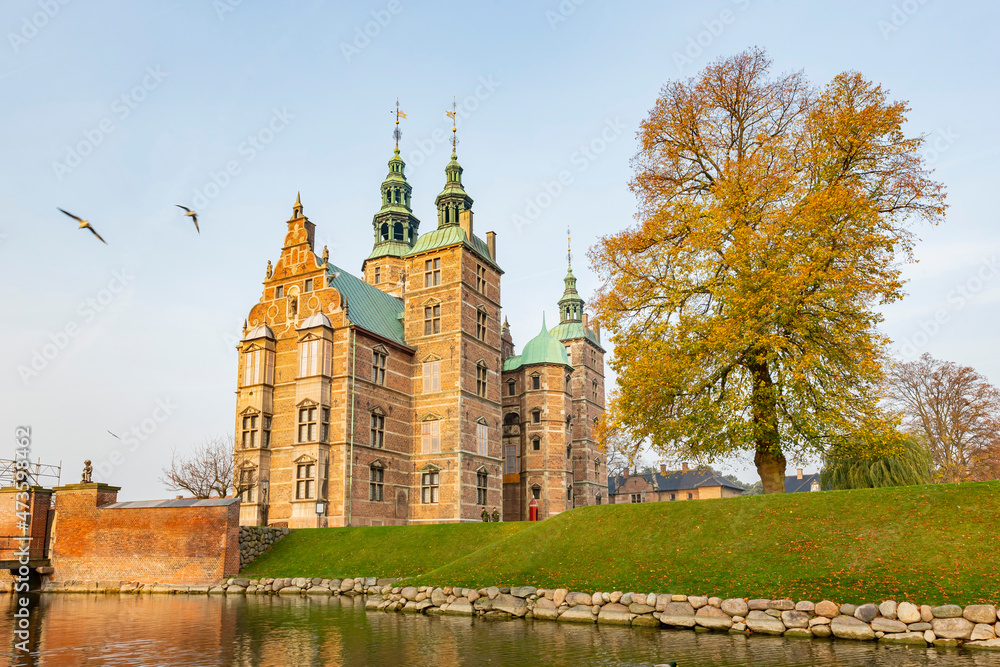 Exterior autumn view of the famous Rosenborg Slot Exterior autumn view of the famous Rosenborg Slot