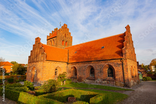 Morning view of the Herlev Kirke church photo