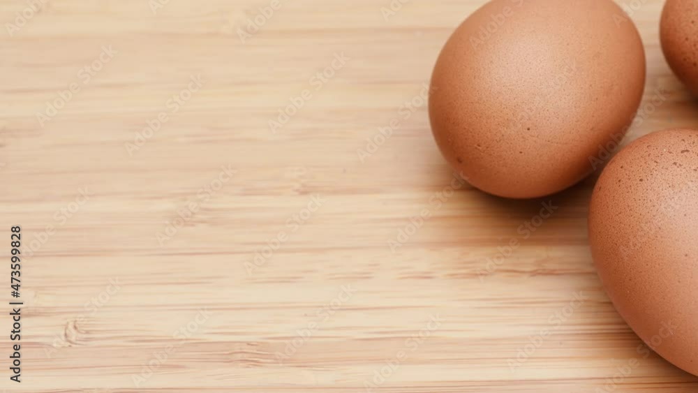 Slide shot of video 4k and full HD of quality healthy organic egg with eggshell isolated on clean background.
Slide shot of video 4k and full HD of quality healthy organic egg with eggshell isolated on clean background.