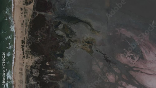 abstract textures on the salt lake 