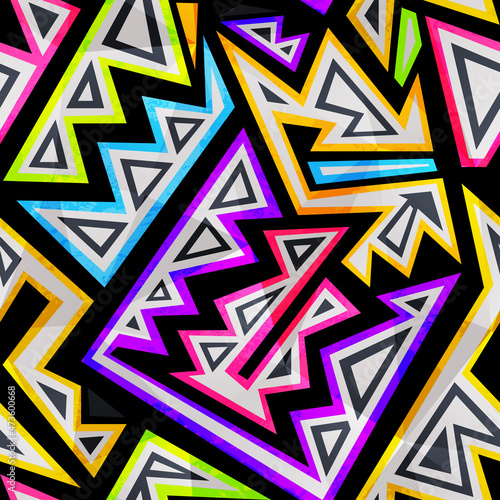 Bright tribal seamless pattern.