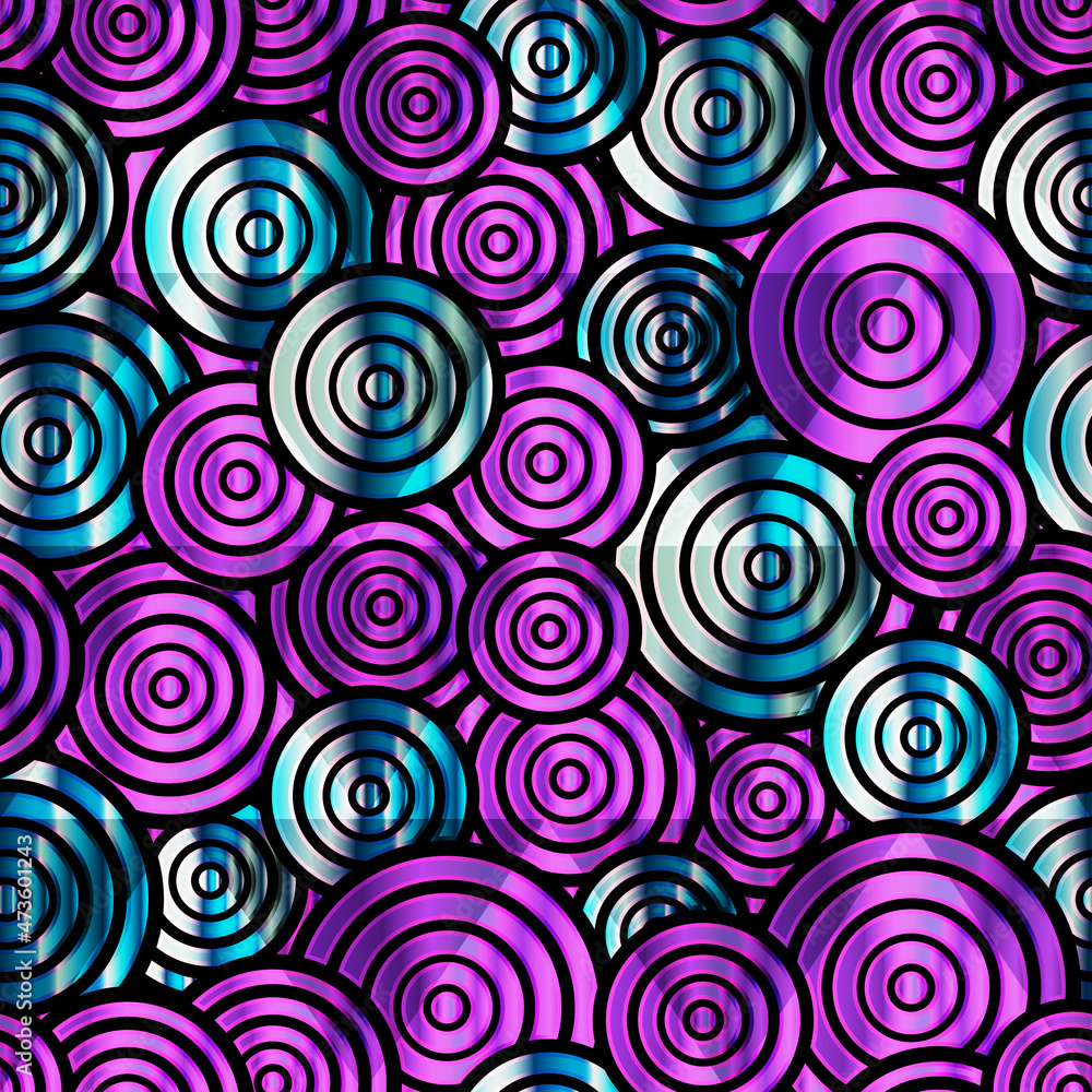 Purple circle seamless pattern with metallic effect. Purple circle seamless pattern with metallic effect.