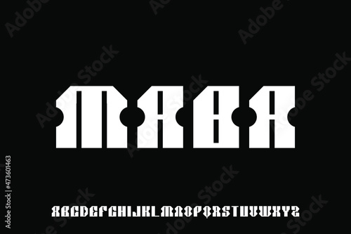 alphabet font vector set