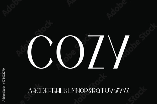 alphabet font vector set