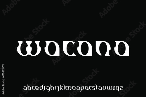 alphabet font vector set