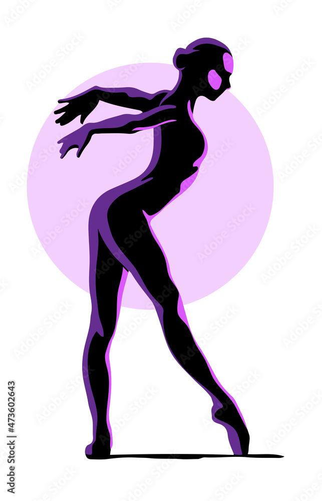 Silhouette di una ballerina di danza classica