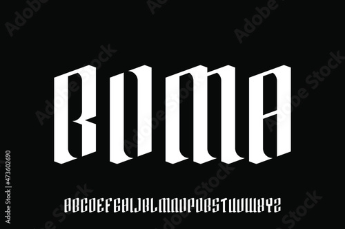 alphabet font vector set