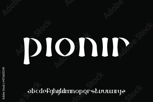 alphabet font vector set