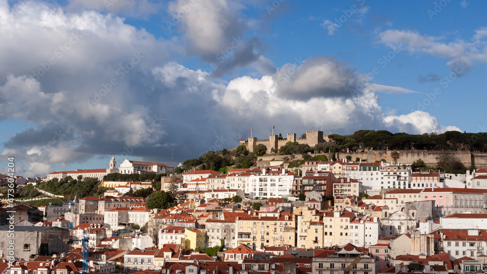 Panorama der Altstadt von Lissabon