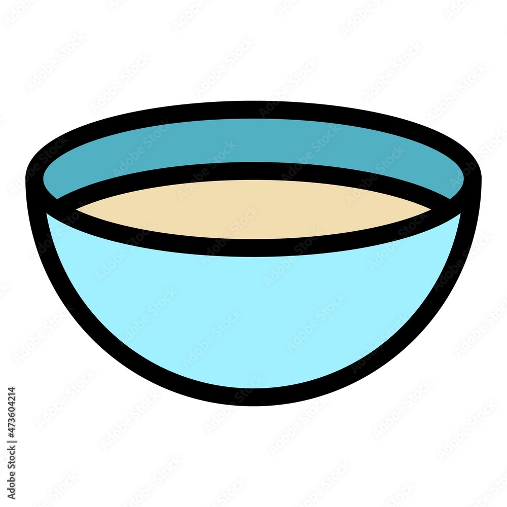Ceramic plate icon. Outline ceramic plate vector icon color flat isolated Ceramic plate icon. Outline ceramic plate vector icon color flat isolated