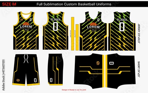 Canvas Print basketball jersey pattern design template