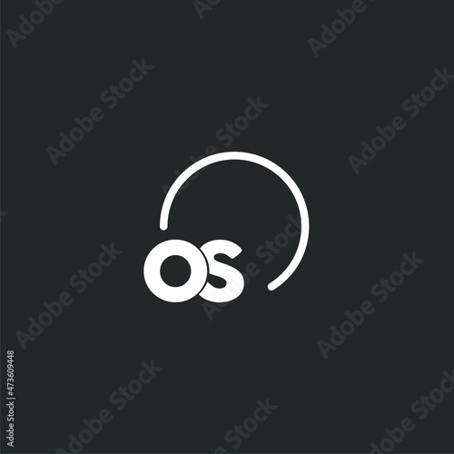 OS initial logo with rounded circle