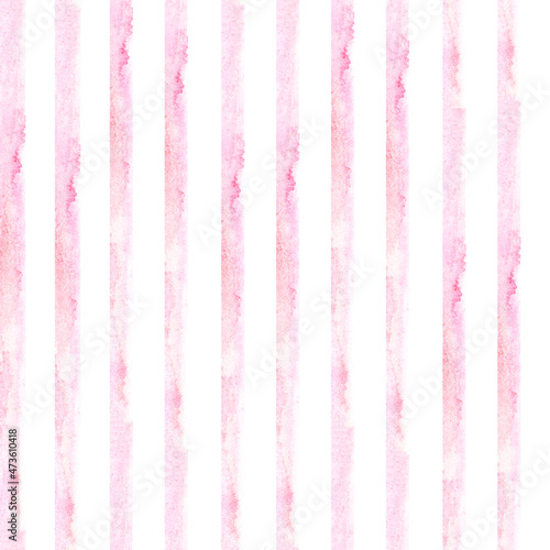 Watercolor pattern pink faded stripes