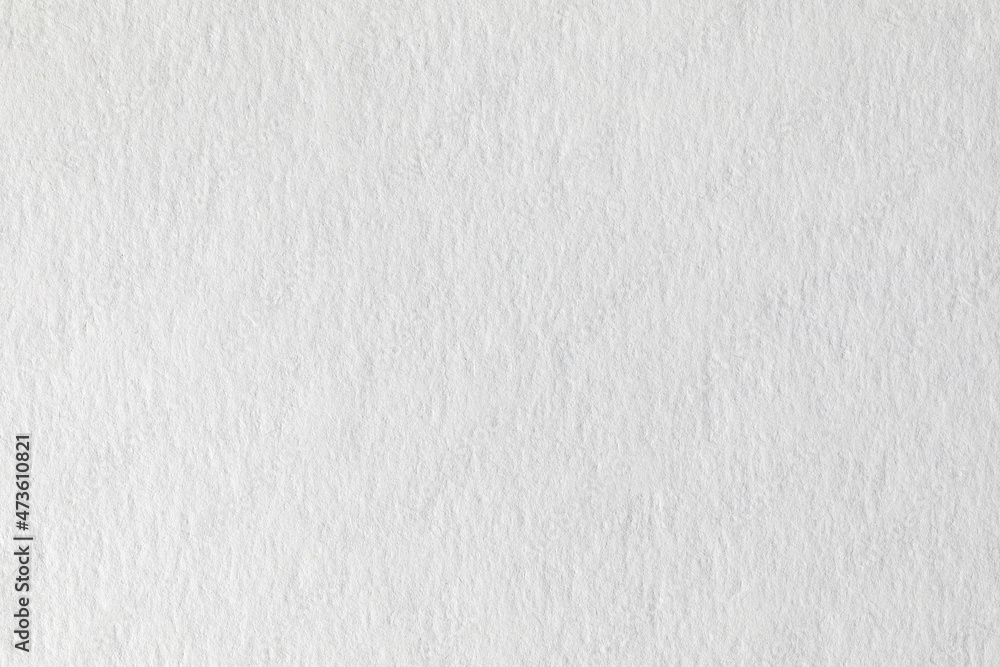 White paper background, watercolor paper texture. Thick fibrous cardboard.  Stock Photo