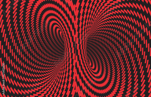 Tunnel or wormhole. Digital wireframe tunnel. 3D tunnel grid