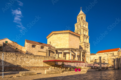 The Cathedral of Saint Domnius with the Mausoleum inside the Diocletian's Palace in historic centre of Split, Croatia, Europe.