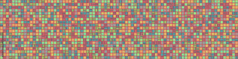 Fototapeta premium Abstract Geometric Pattern generative computational art illustration