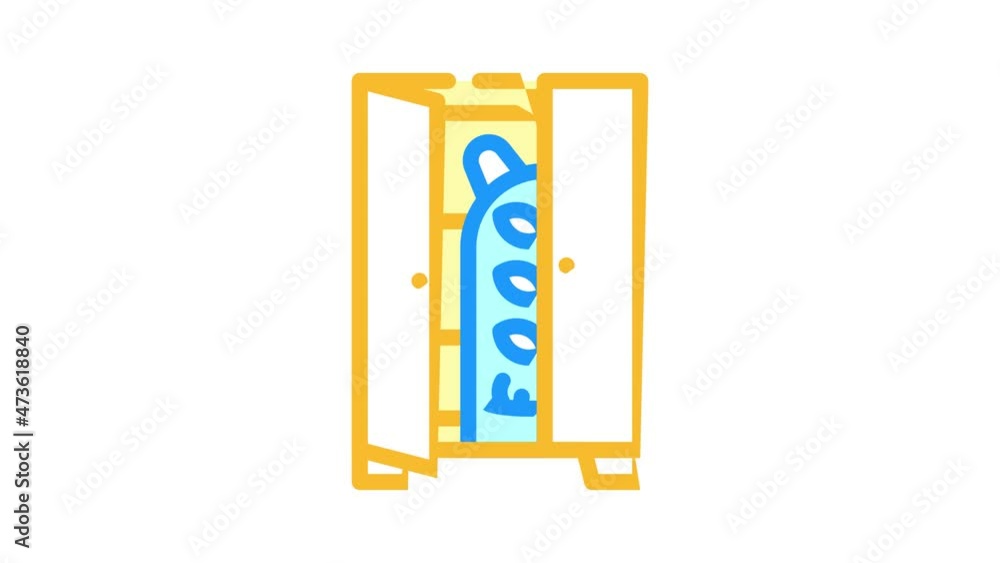 monster in wardrobe fear animated color icon monster in wardrobe fear sign. isolated on white background monster in wardrobe fear animated color icon monster in wardrobe fear sign. isolated on white background