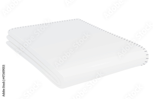 White square blanket. vector illustration