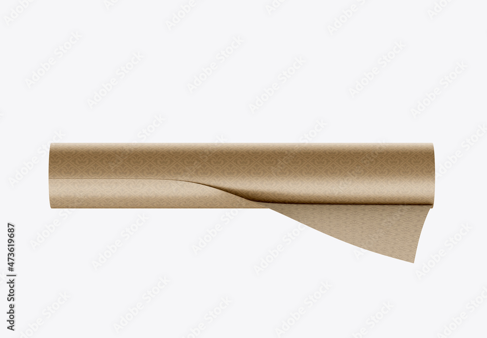 Craft Paper Roll Mockup Stock Template Adobe Stock