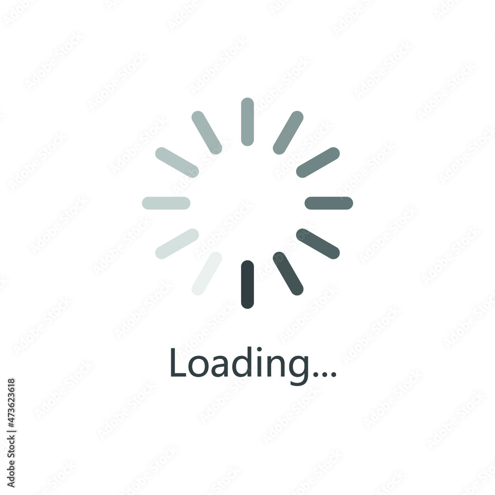 Loading icon. Download sign. Data load. Isolated vector illustration on white background. Loading icon. Download sign. Data load. Isolated vector illustration on white background.