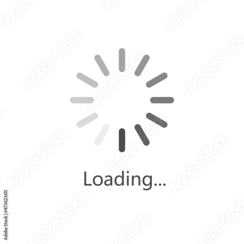 Loading icon. Download sign. Data load. Isolated raster illustration on white background.