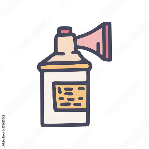 signal air horn color vector doodle simple icon